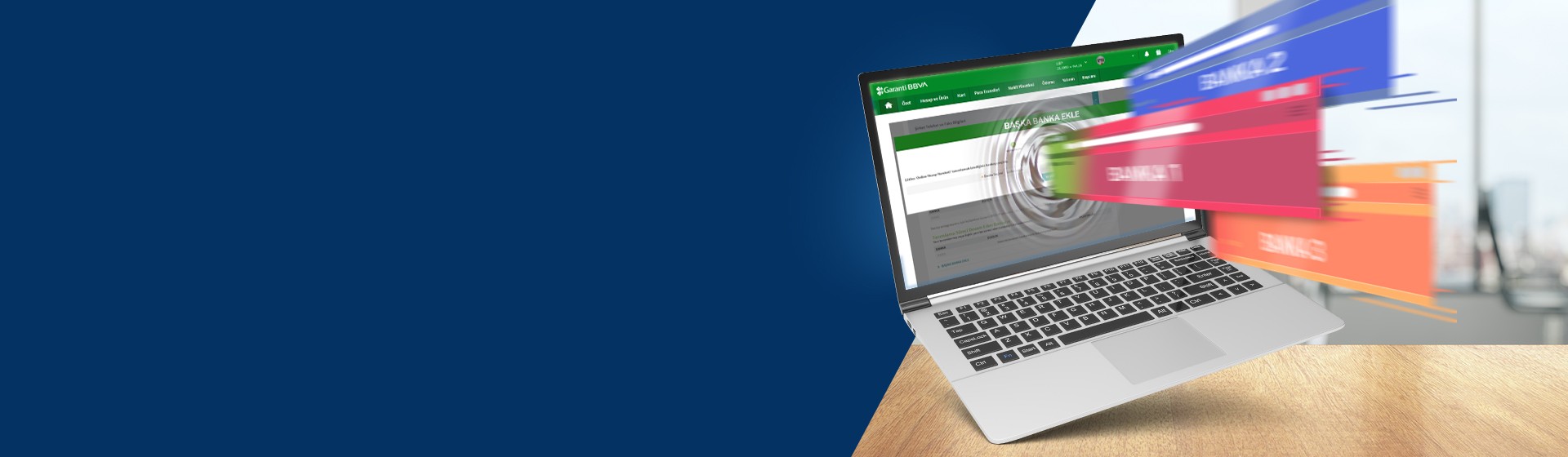 All your bank accounts are on the same page via Garanti BBVA Internet! 