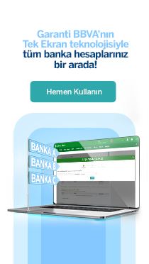 Garanti BBVA İnternet aracılığıyla tüm banka hesaplarınız Tek Ekran’da!