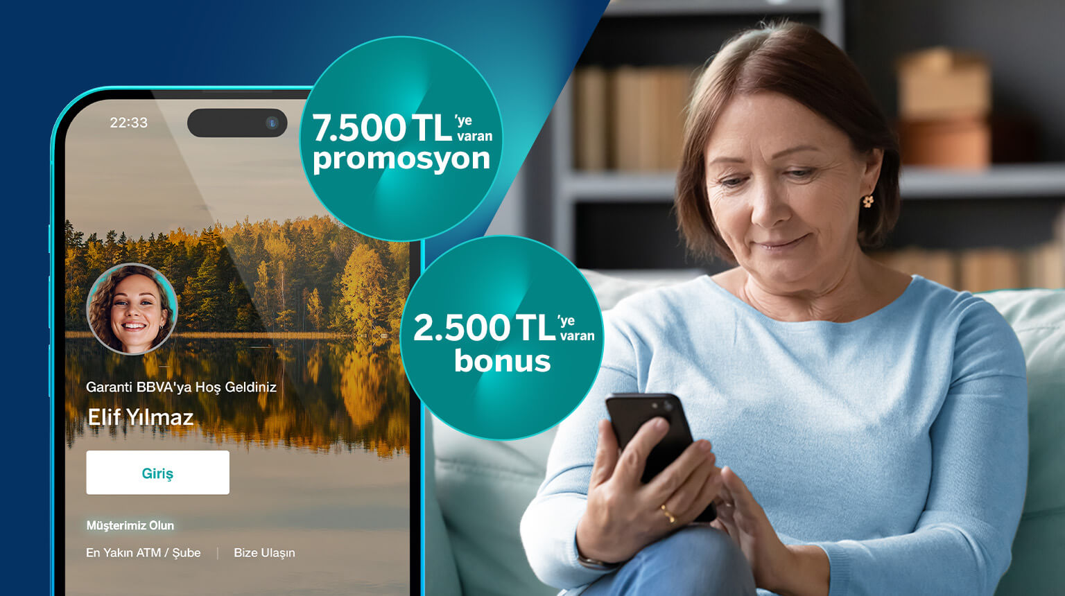Mobil'den müşterimiz olun, emekli maaşınızı mobil üzerinden taşıyın, 500 TL ve üzeri harcamanıza 2500 TL bonus kazanın!