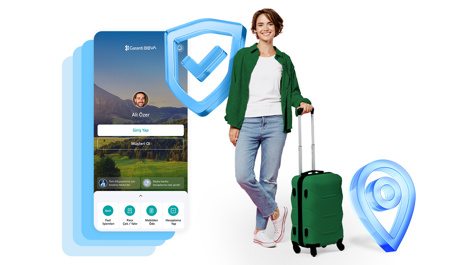 Garanti BBVA Mobil üzerinden 2 haftalık Seyahat Sağlık Sigortanızı sadece 5 Euro’ya yaptırma fırsatından yararlanın, yurtdışı seyahatinizi güvence altına alın.