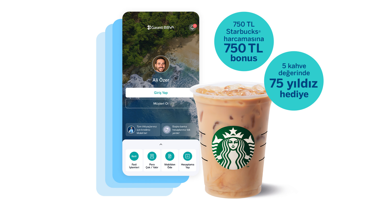 Mobil’den müşterimiz olun, Starbucks’tan 5 kahve değerinde 75 yıldız hediye kazanın! Üstelik, Bonus ile 750 TL ve üzeri Starbucks harcamanıza 750 TL bonus fırsatından yararlanın!
