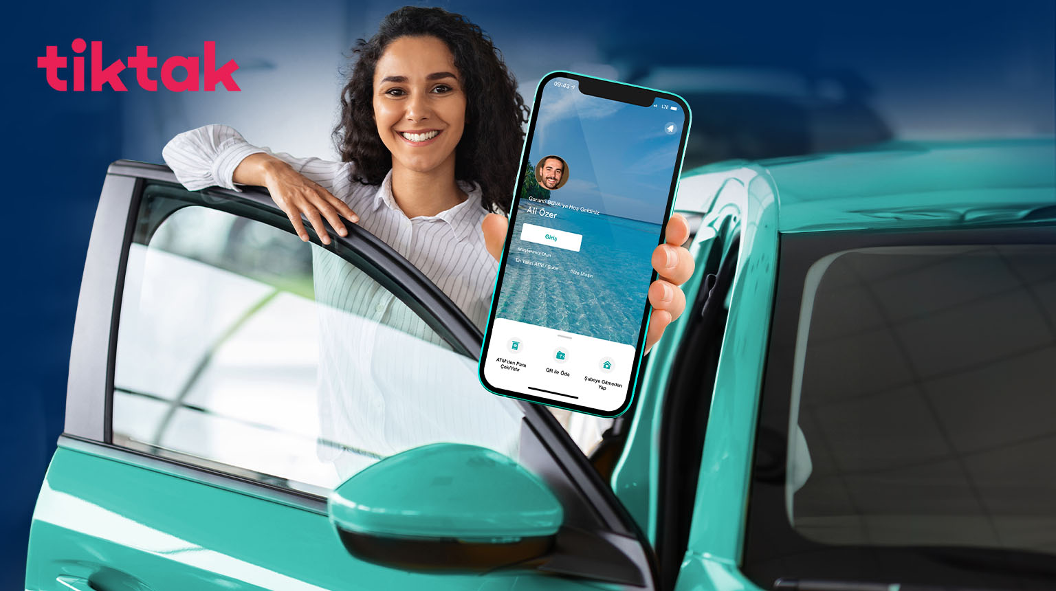 TikTak'ta 500 TL puan hediye! TIKTAK23 kodu ile Garanti BBVA Mobil’den müşterimiz olun, indirimli araç kiralayın!