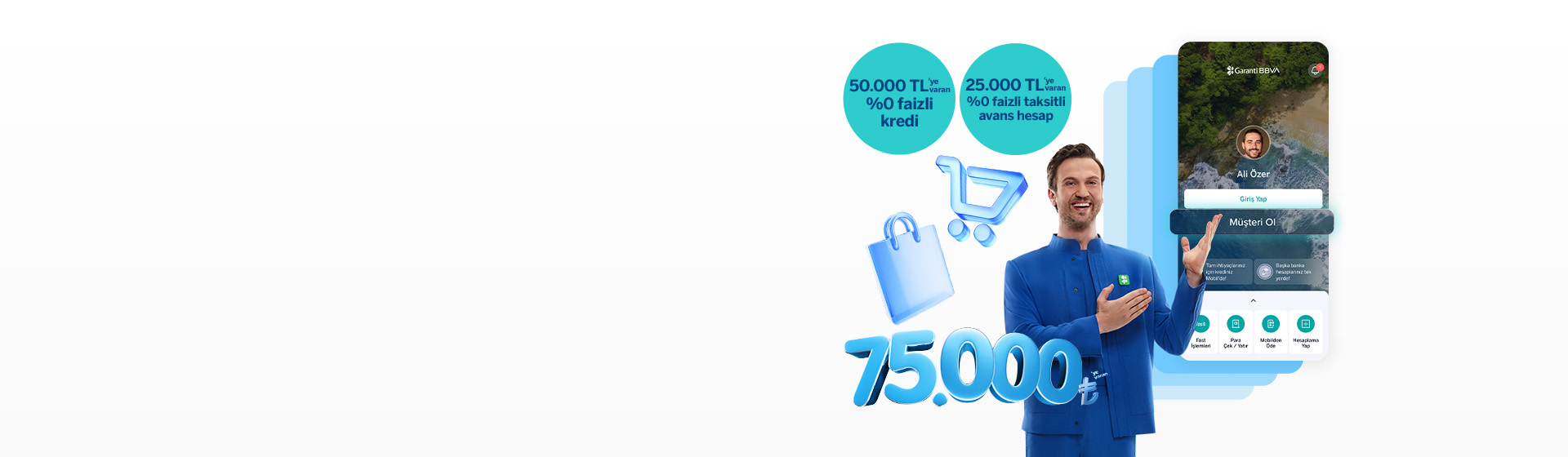 75.000 TL'ye Varan %0 Faizli Kredi ve Taksitli Avans!