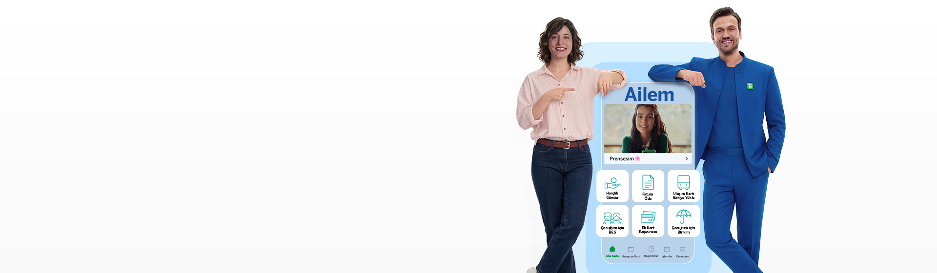 Çocuğunuzla ilgili tüm finansal çözümler Garanti BBVA Mobil’de, Ailem alanında! 