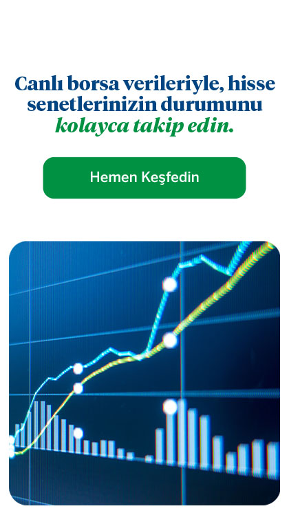 Borsa - Hisse Senetleri sayfasında anlık piyasa takibi yapabilir, hisse senetlerinizin performansını kolayca takip edebilirsiniz.